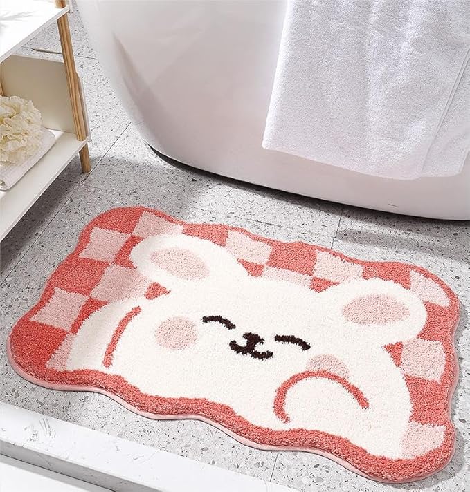 Roseate Rabbit Super Soft Anti Skid Mat